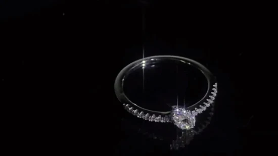 エレガントなカスタムファッションジュエリー女性アクセサリー 925 シルバージュエリー宝石モアッサナイトダイヤモンドジルコン石婚約結婚指輪工場卸売