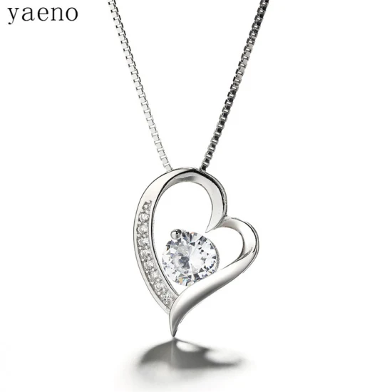 Yaeno Jewelry Factory 925 リアルシルバー オープンハート ペンダント ネックレス